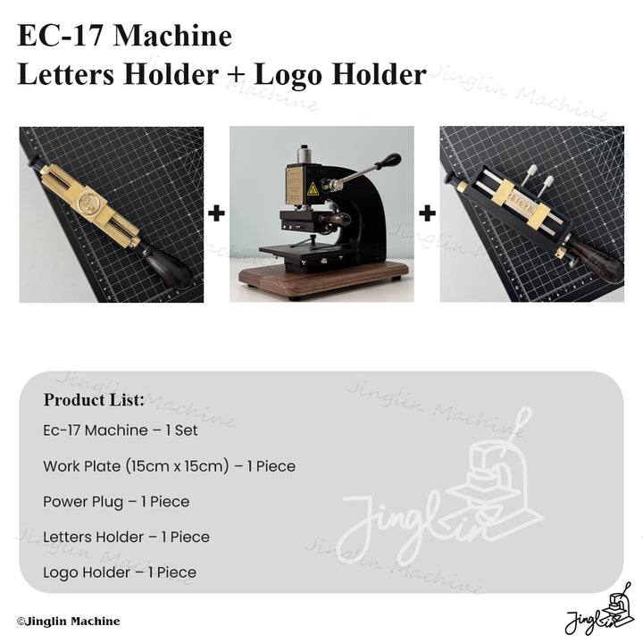 Maxita EC-17 Hot Foil Stamping Machine with Letter Holder and Logo Holder Product List