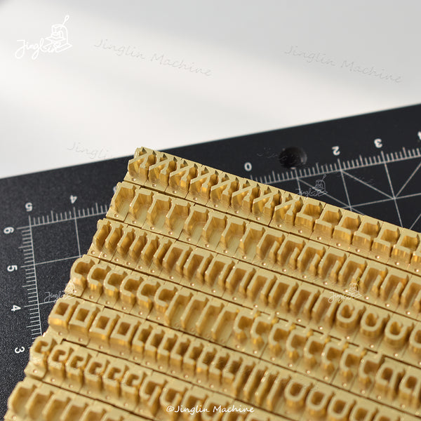 Brass Hebrew Alphabet Stamp Set
