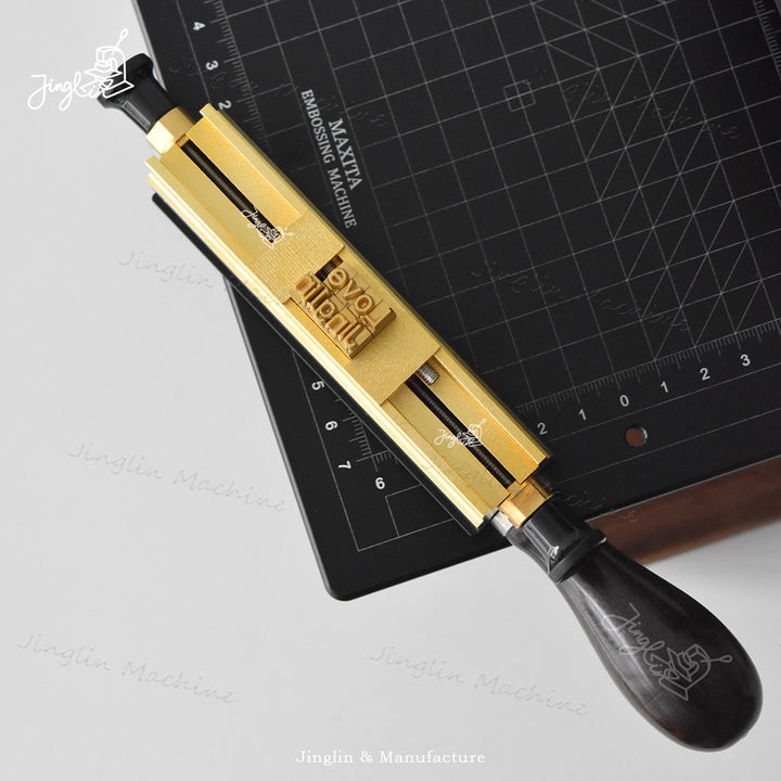 High-Efficiency Dual-Row Stamp Holder with Self-Centering Design for Fast, Frequent Two-Line Hot Foil Stamping.