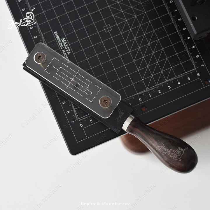 Transparent, Non-heating Tool for Stable and Precise Alignment of Thick Materials Prior to Hot Foil Stamping.