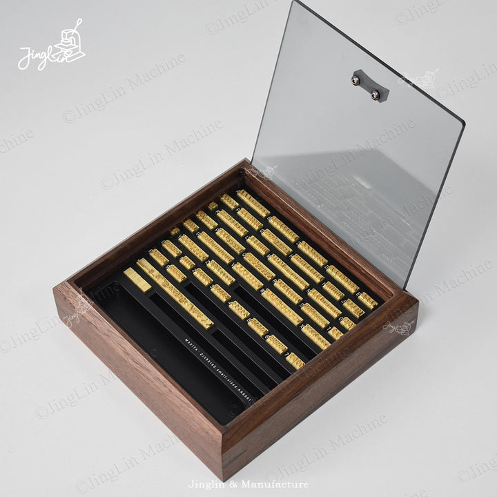 The Maxita Walnut Letters and Stamp Box Is Filled with Letters Stamp.