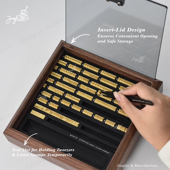 Close-Up of the North American Walnut Letter Box, Showing the Precisely Fitted Insert Lid Design That Provides Both Easy Opening Access and Secure Letter.